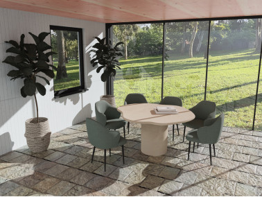Betonlooktafel Wolk Rond RK  Outdoor